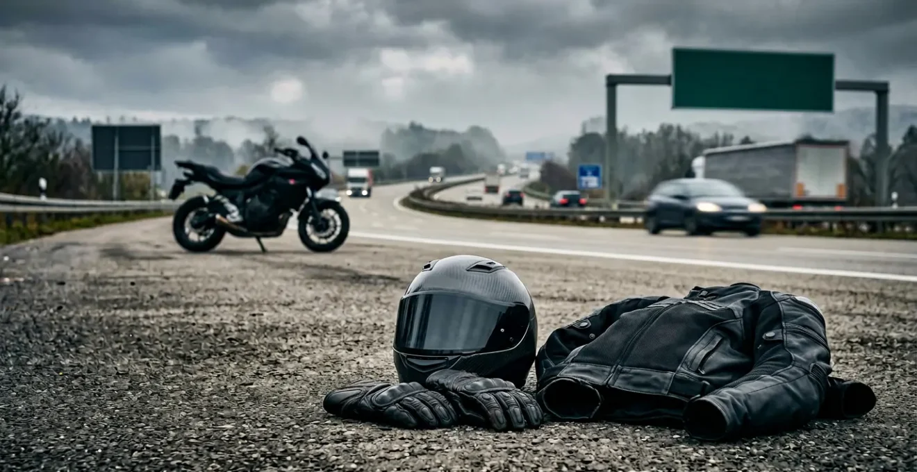 Schwerer Motorradunfall auf deutscher Autobahn mit hohem Schadensrisiko