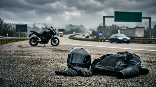 Schwerer Motorradunfall auf deutscher Autobahn mit hohem Schadensrisiko
