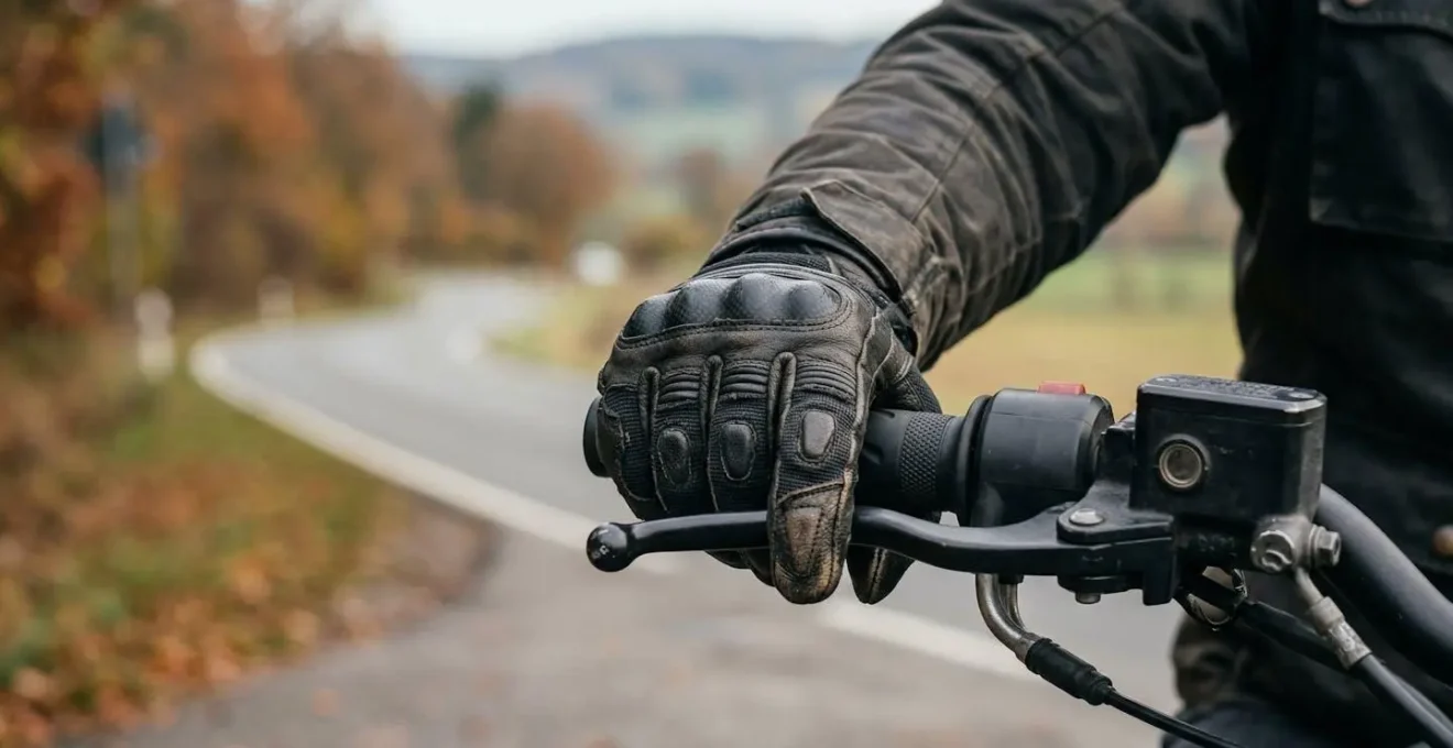 Motorradhandschuhe für Sicherheit und Kälteschutz bei 10 Grad Celsius