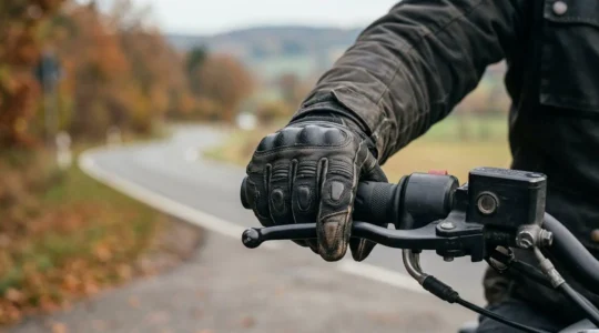 Motorradhandschuhe für Sicherheit und Kälteschutz bei 10 Grad Celsius