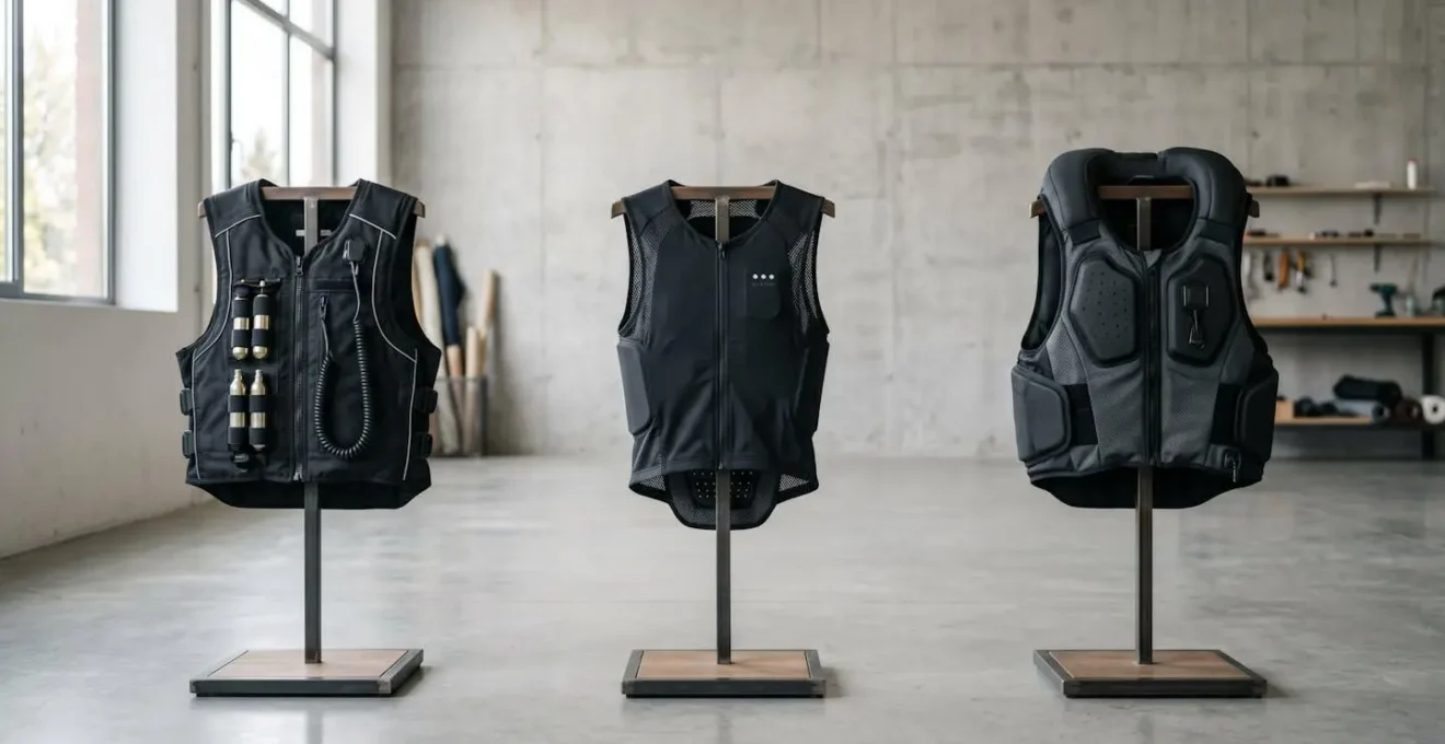 Verschiedene Airbag-Westen-Systeme für Motorradfahrer im Vergleich