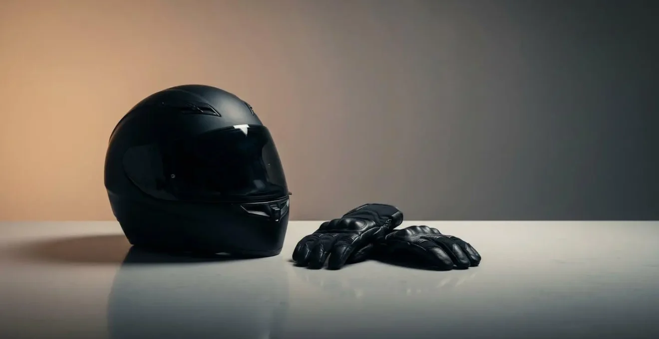 Symbolische Darstellung der Gefahr von Alkohol am Steuer und Versicherungsverlust beim Motorradfahren