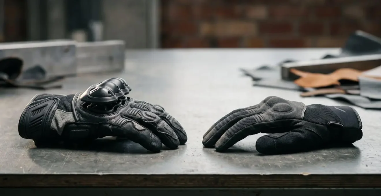 Knöchel-Protektoren und Hartschalen-Schutz bei Motorradhandschuhen im Detail