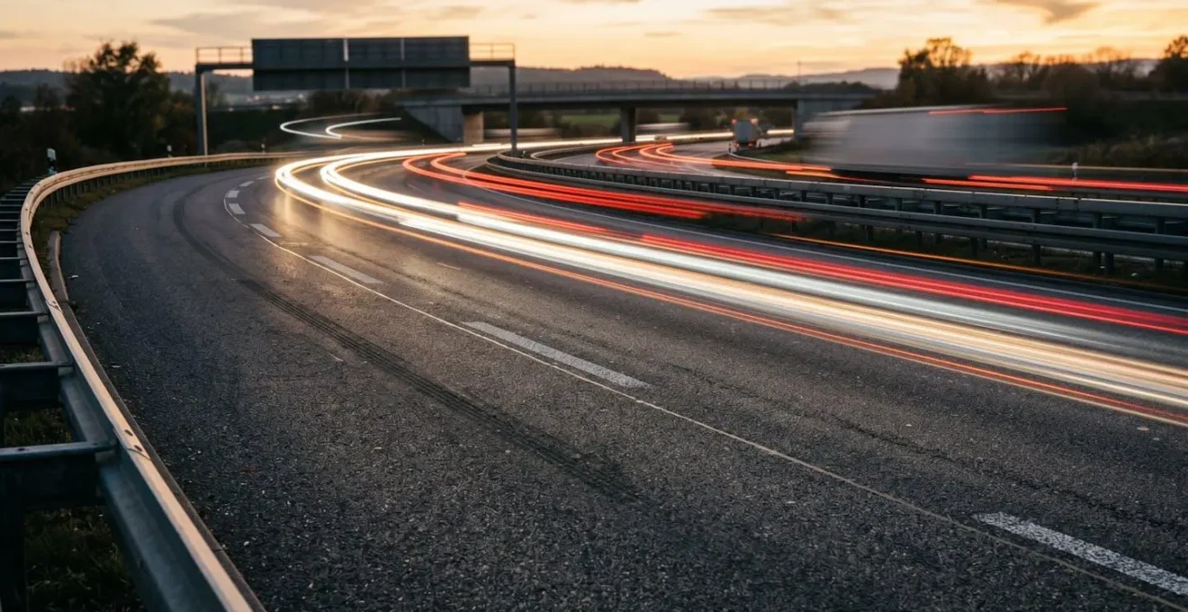 Symbolische Darstellung von Bewegung und Geschwindigkeit im Kontext eines Motorradsturzes